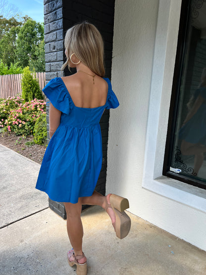 Blue Skies Babydoll Dress